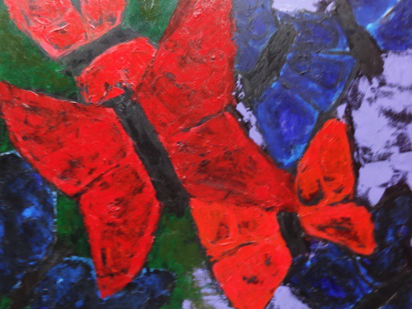 Obra sem assinatura - Óleo sobre tela, medindo: 54 cm x 65 cm. Obra com moldura: 56 cm x 67 cm.