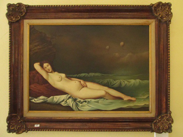 VITO CAMPANELLA - ost, datado em 1988, tema: "releitura de Giorgione, venere adormentada - med: