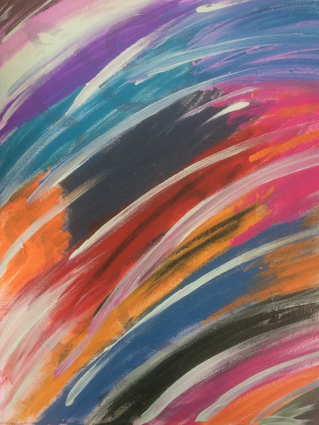 AM019, DYANA BERNARDES, óleo sobre tela, abstrato, medindo 40 x 30 cm. Sem moldura.