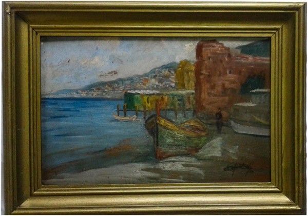 CARPENTIERY, Antônio. Assinado no CID. Óleo sobre tela. Medida total 38cmx50cm. .
