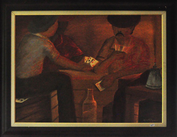 P. STÉFANOS - ost ( Jogadores de cartas ) med: 60 x 80 cm.