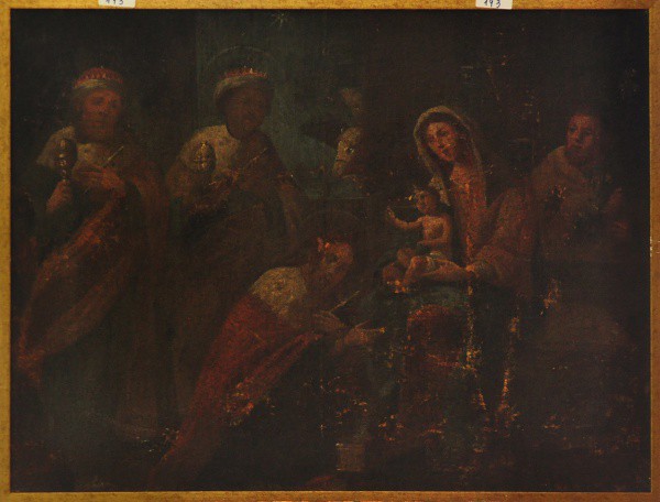 SEM ASSINATURA - osm ( Visita dos Reis Magos ) med: 60 x 80 cm.