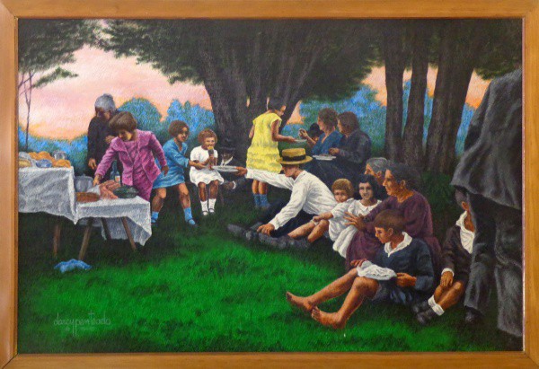DARCY PENTEADO - óleo sobre tela, datada em 1984-85, med: 120 x 80 cm.