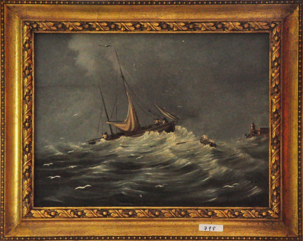 SEM ASSINATURA - ost ( Marinha ) med: 34 x 44 cm.