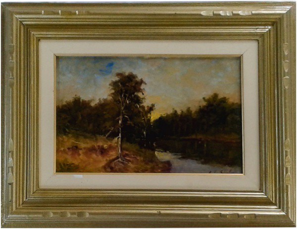 SILVÉRIO, Carlos. Assinado no CID. Óleo sobre tela. Medida total 50cmx38cm.