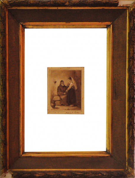 SOILLA - Nanquim ( Monge e Freira ) med: 20 x 16,5 cm.