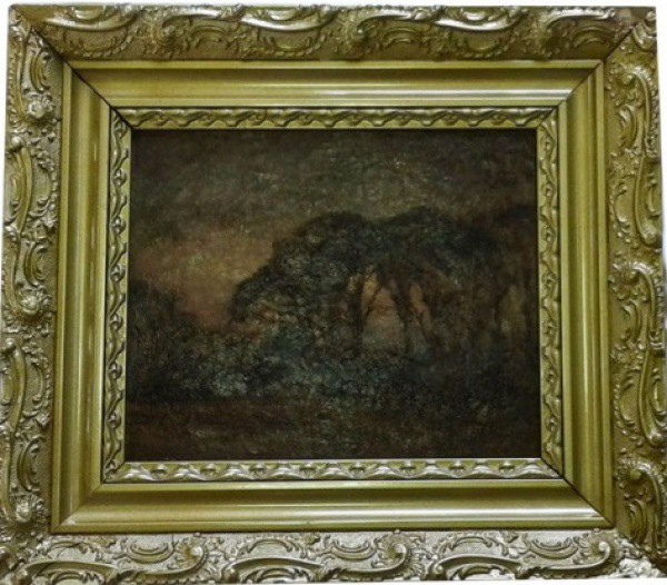 AUTOR NÃO IDENTIFICADO. Assinado no CIE. Óleo sobre tela. Medida total 47cmx40cm.