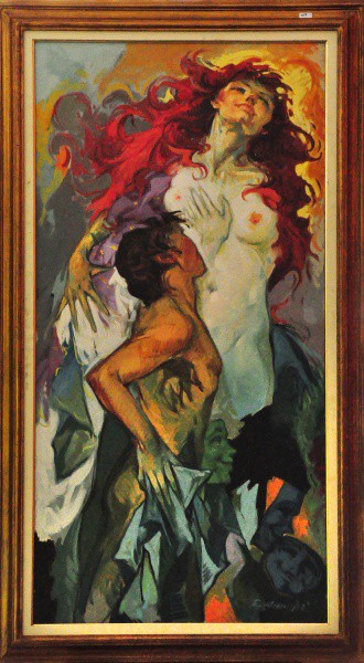 ASSINATURA ILEGÍVEL - ost ( Carnaval ) med: 120 x 80 cm. (Pequena avaria)