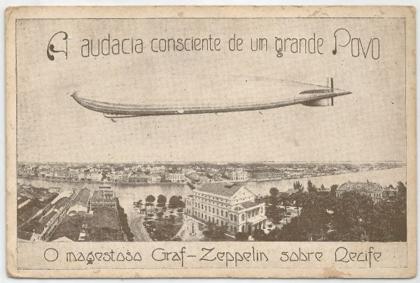 Postal Zeppelin sobre Recife