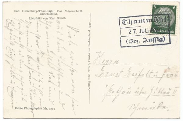 Alemanha - Reich (Hindenburg) sobre Cartão Postal