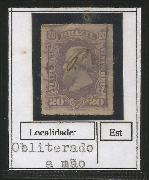 Coleção `Carimbos sobre D.Pedro - Selos do Império do Brazil` - Sem especificação - 1 Peça