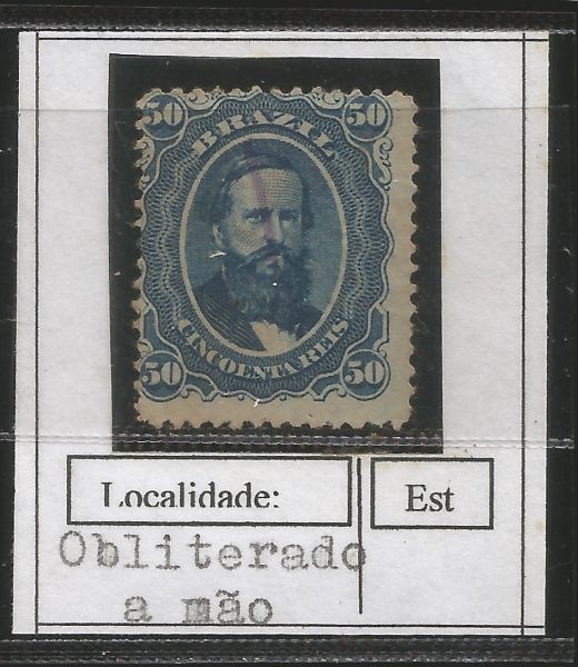 Coleção `Carimbos sobre D.Pedro - Selos do Império do Brazil` - Sem especificação - 1 Peça