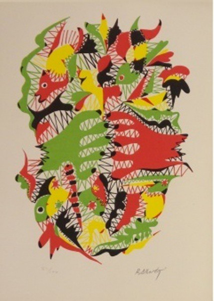 Rafael Alberti - Coisas do mar  Lito - 51/100 -  50 x 35 cm.