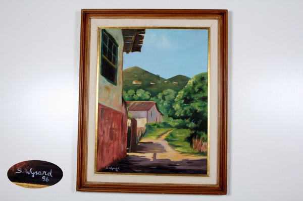 S. WYSARD- OST- Representando " Ouro Preto", assinatura no canto inferior esquerdo, emoldura