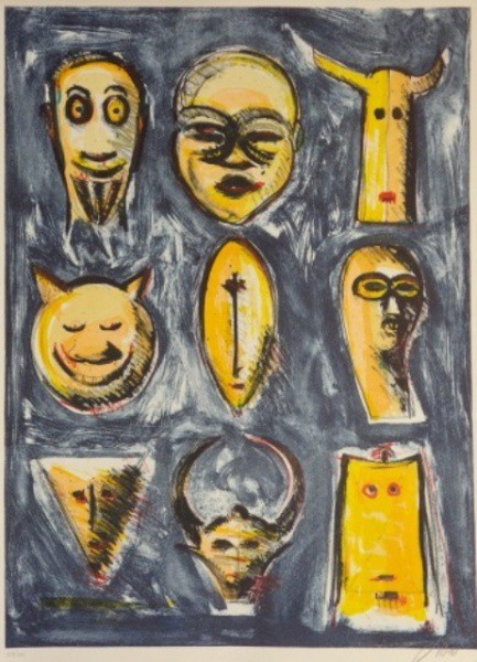 Ivald Granato. Ex-votos. Lito87/100. 70 x 50 cm. 1998.
