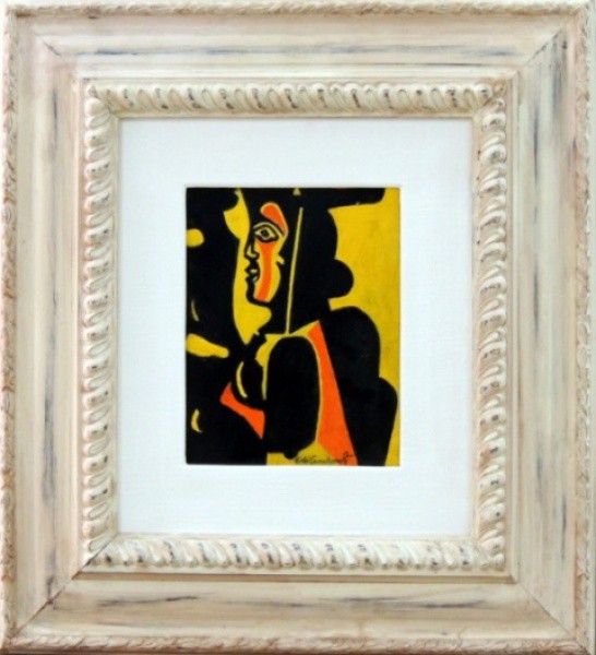 Emiliano Di Cavalcanti, Figura - osc. - med. 23 x 18 cm  com moldura
