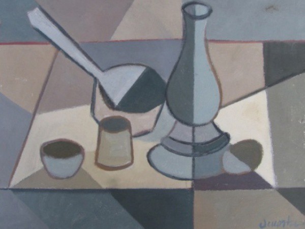 DA COSTA - guache sobre cartão ( Natureza Morta ) med: 18 x 23,5 cm
