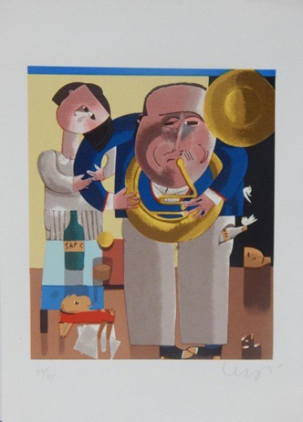 InosCorradin - Banda - Serigrafia nº 72-135 medindo 35 x 25 - A.C.I..D