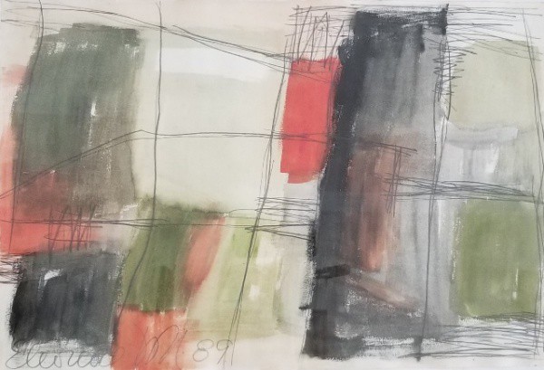 AUTOR DESCONHECIDO, SÉC. XX Título: Composição Técnica: desenho a lápis e aquarela Medidas: 38 x 56