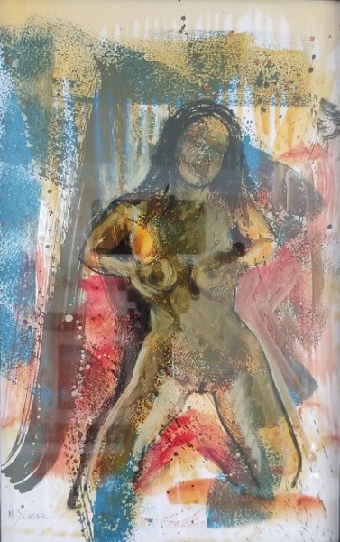 MARCIO SCHIAZ (1965) Título: Nu Técnica: técnica mista Medidas: 41 x 26 cm Assinatura: canto inferio