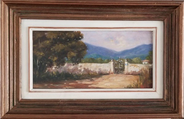 ORLANDO BIFULCO SOBRINHO (1937) Título: "O Portão" Técnica: óleo sobre eucatex Medidas: 20 x