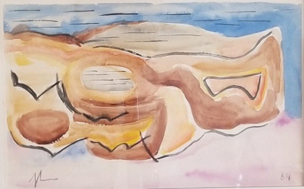 JORGE GUINLE FILHO (1947 - 1987) Título: Formas Técnica: aquarela Medidas: 18 x 28 cm Assinatura: ca