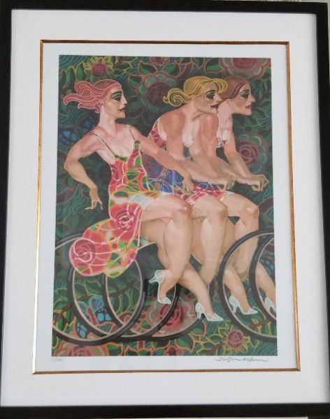 JUAREZ MACHADO (1941) Título: Ciclistas Técnica: serigrafia Tiragem: 69/200 Medidas: 60 x 46 cm Assi