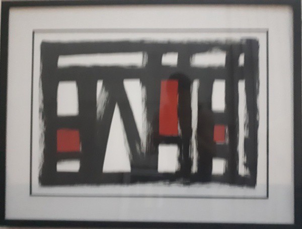 Amilcar de Castro, formas amarelo,  técnica mista sobre papel, 45 X 65 cm, assinado no canto inferio