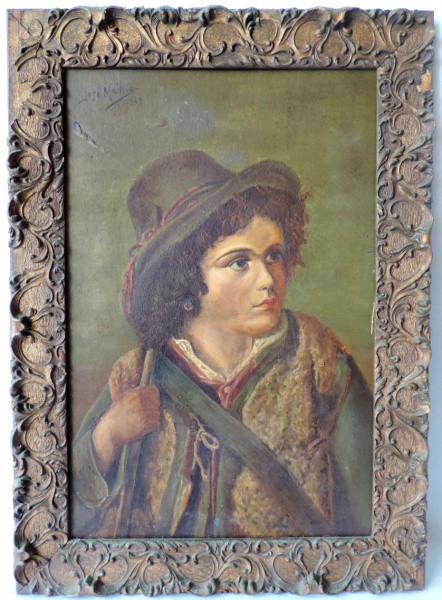 José Malhôa - Belo e raro quadro de coleção particular, feito pelo pintor Português José Vital Branc