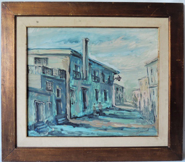 Mauryce Wlamink - Quadro "Vilarejo", Ast colado sobre Eucatex. Ass. no Cid. Medidas de 85cm