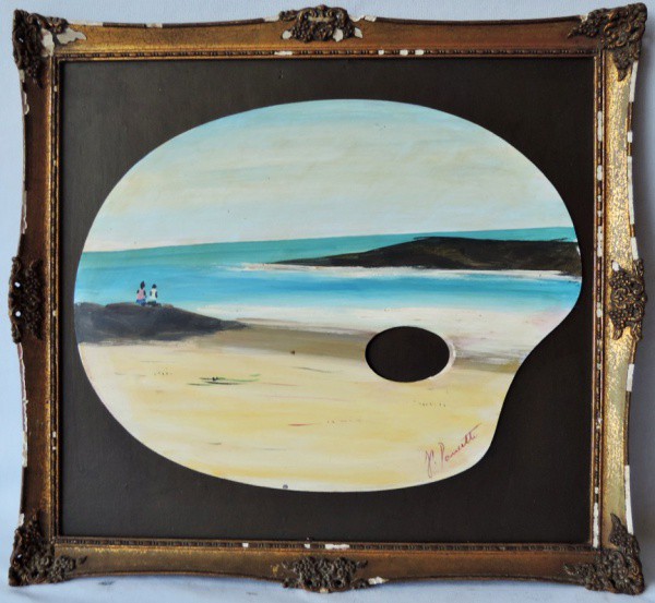Pancetti - Lindo quadro "Paleta de cores - Praia"Osm. Medidas de 49cm x 45cm.