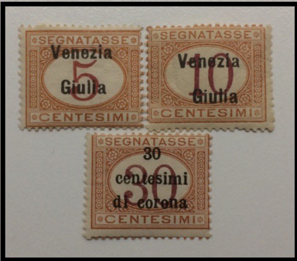 ITALIA - SERIE DE SELOS NUMERAIS CLASSICOS SEM CARIMBO COM SOBRECARGA - MUITO ESCASSAO
