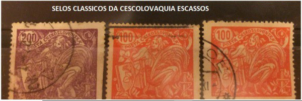 CESCOLOVAQUIA   - LOTE DE 3  SELOS CLASSICOS ESCASSOS EM EXCELENTE ESTADO DE CONSERVAÇÃO !