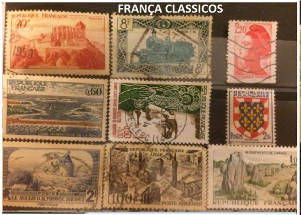 LOTÃO SELOS CLÁSSICOS DA FRANÇA  SHOW - SELOS EM EXCELENTE ESTADO DE CONSERVAÇÃO