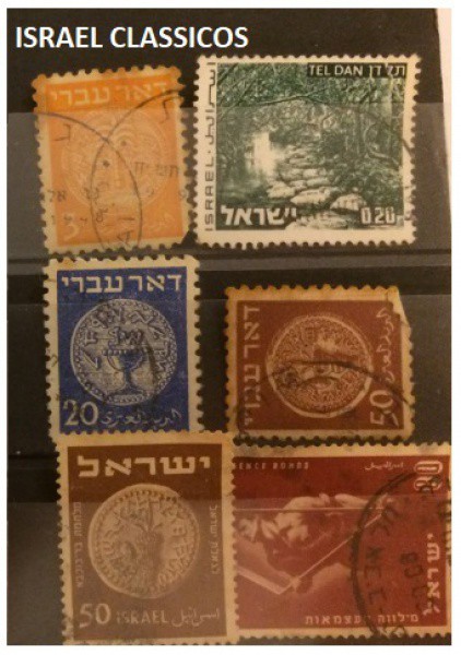 ISRAEL  - LOTÃO  DE SELOS CLASSICOS  UM SHOW  SELOS EM EXCELENTE ESTADO DE CONSERVAÇÃO !