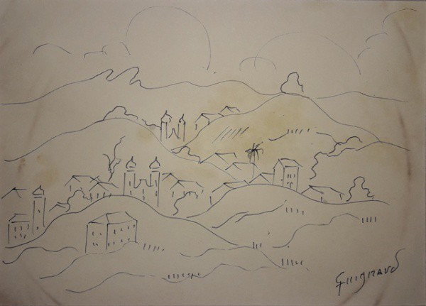 GUIGNARD, NANQUIM. 15 X 22 cm.