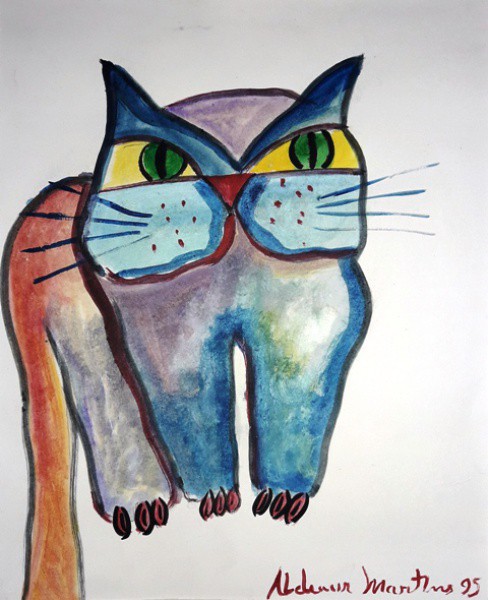ALDEMI MARTINS, AQUARELA. 36 X 29 cm.