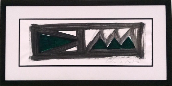 AMILCA DE CASTRO, TÉCNICA MISTA SOBRE CARTÃO. 19 X 48 cm