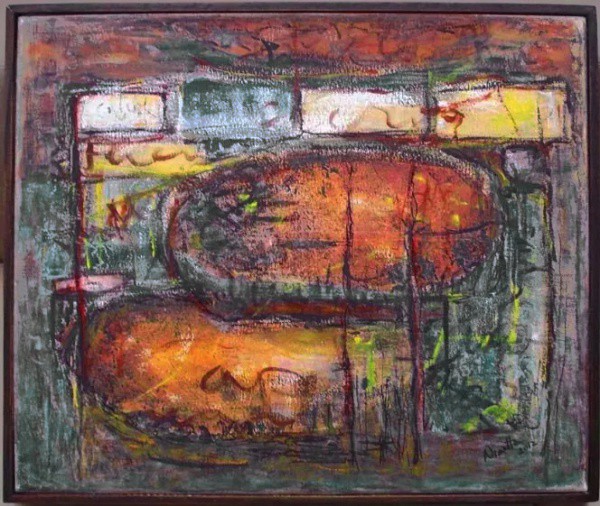 Ninetta Rabner - Pintura Óleo Sobre Tela, Assinada e datada de 2012. Moldura em madeira. Em bom esta