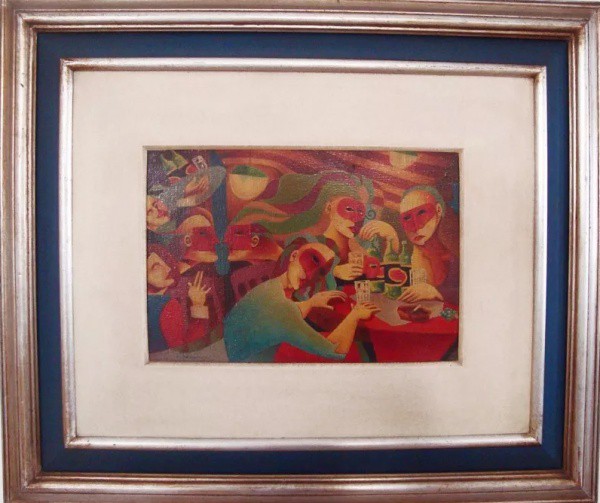 Lu Parreira - Quadro Pintura Óleo Sobre Tela, Assinada no canto inferior esquerdo.
titulado Noturno