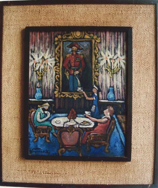 Woroniecki - Quadro Pintura Óleo Sobre Tela - Assinada no canto inferior esquerdo - Passe-partout em