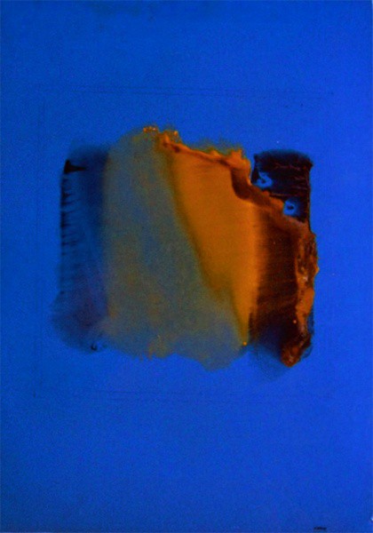 Pavel Kudis - Obra abstrata em técnica mista sobre cartão, datada de 1976, assinada por Pavel Kudis,