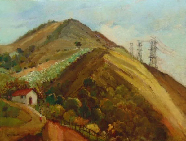 Gastão Formenti - Pintura original, óleo sobre tela assinada no canto inferior esquerdo por Gastão F