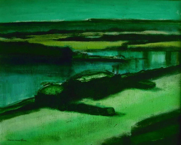 Jorge Costa Pinto - Pintura Óleo Sobre Tela - Marinha - Com moldura mede 59,5x52 cm, sem moldura 40x