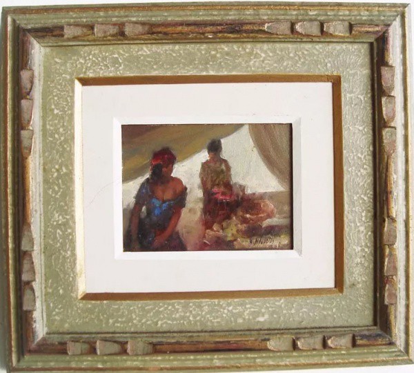 W. Maguetas -  Óleo sobre Eucatex, Assinado no canto inferior direito por  Washington Maguetas. Em b