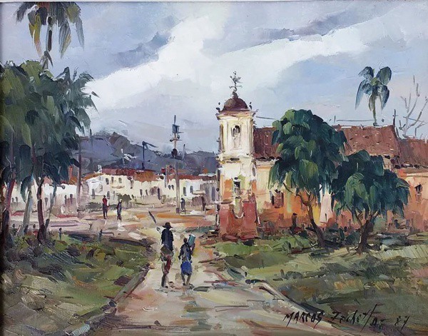 Marcos Zechetto - Pintura Ost Assinada no canto inferior direito - Paisagem. Em bom estado de conser