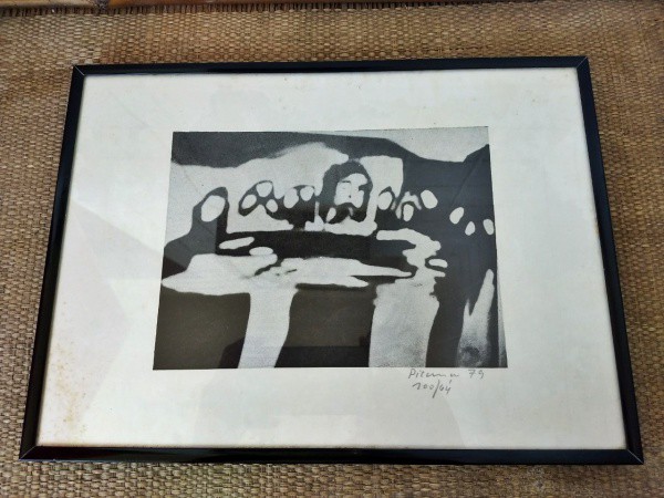 PICANÇO. ANO 79. Bela e antiga serigrafia do artista edição limitada.