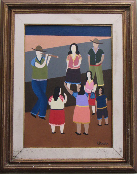 DJANIRA, o.s.t.  "Figuras", medindo: 69 x 49 cm. A.c.i.d e no verso