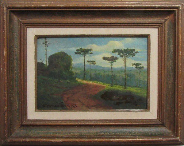 OSWALDO TEIXEIRA, o.s.eucatex. "Paisagem", medindo: 19 x 30 cm. A.c.i.e