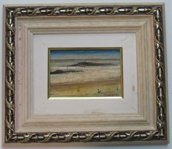 JOSÉ PANCETTI, o.s.madeira. "Praia", medindo: 10 x 15 cm. A.c.i.d e no verso